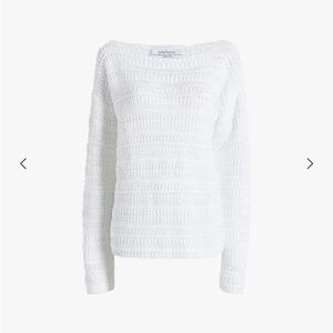 NWT Another Tomorrow Elegant Off-the-Shoulder White Sweater